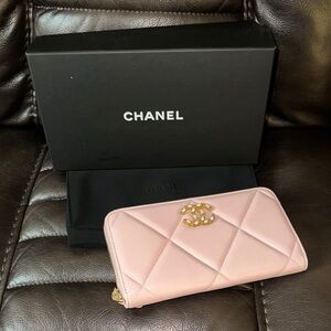 Chanel Blush Pink Quilted Wallet